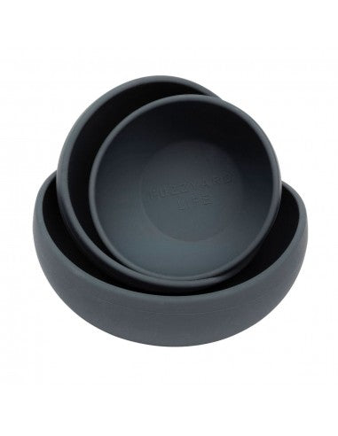Gamelle chien en silicone FuzzYard Life Slate Grey (taille M)