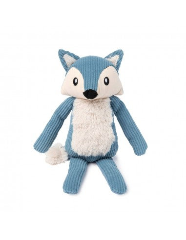 Peluche pour chien en velours côtelé FuzzYard Life renard French Blue