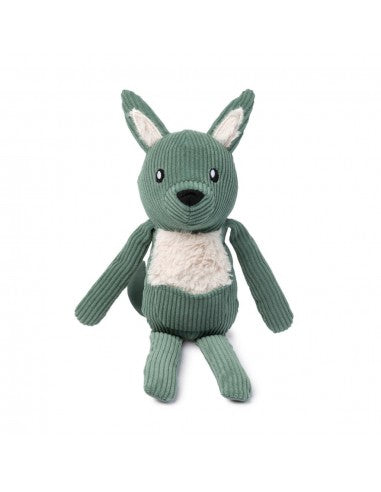 Peluche pour chien en velours côtelé FuzzYard Life kangourou Myrtle Green