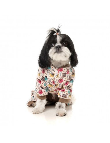 Pyjama polaire pour chien FuzzYard Breakfast Blitz taille 6