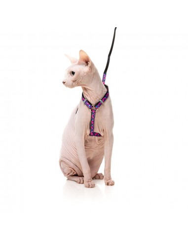 Harnais pour chat avec laisse FuzzYard Wild One Bubblegum