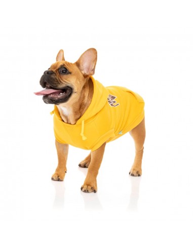 Sweat à capuche chien FuzzYard State jaune