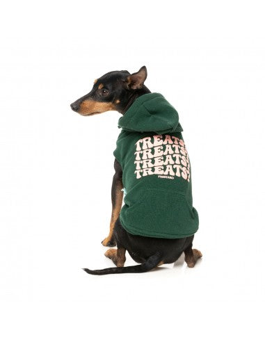 Sweat à capuche pour chien FuzzYard Treats, vert (taille 1)