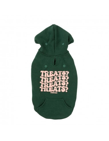 Sweat à capuche pour chien FuzzYard Treats, vert (taille 6)