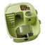 Cage compacte pour hamster verte avec zones intégrées et roue silencieuse