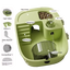 Hábitat compacto con zonas integradas y tapa panorámica para hámster, verde