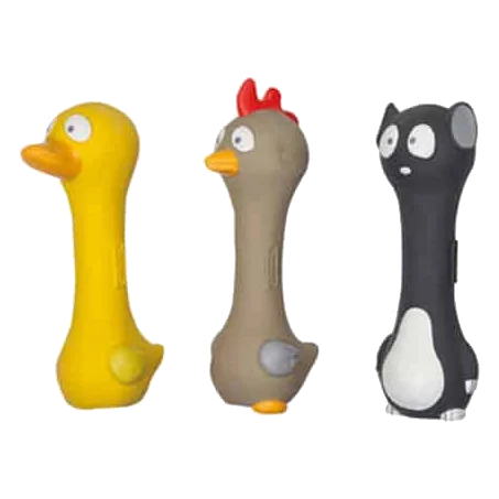 Haltères en latex en forme d'animaux pour chien, 19 cm