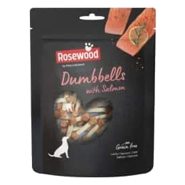 Petits os au saumon Dumbbells pour chien, 150 g