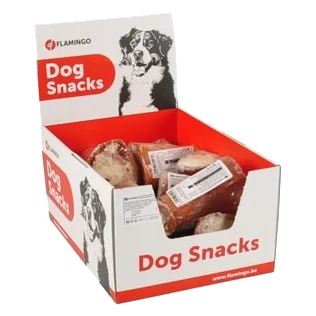 Os au calcium fourré fumé pour chien Flamingo