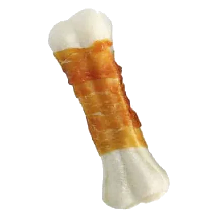 Os pressé en peau blanche au poulet pour chien, 7,5, 10 et 20 cm