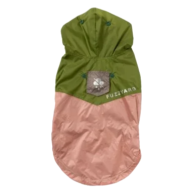Imperméable réversible pour chien FuzzYard Ormond olive et rose