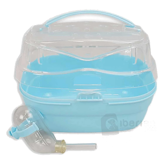 Cage de transport pour hamster avec biberon, 23 × 16 × 15 cm