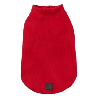 Pull pour chien à fermeture éclair FuzzYard Cambridge rouge
