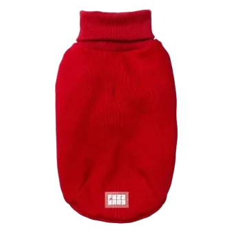 Pull col roulé pour chien FuzzYard Stevie rouge
