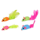 Souris jouet Vera pour chat avec présentoir, 2,5 × 10 × 2 cm