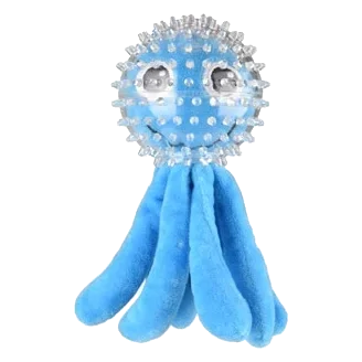 Jouet à mâcher chien calamar Flamingo TPR et peluche
