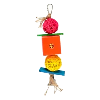Petit cube suspendu jouet pour oiseaux