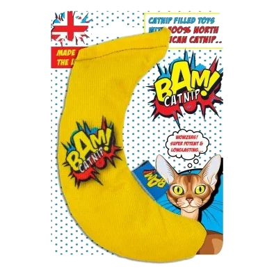 Jouet pour chat à l'herbe à chat BAM! Banane de 16 cm