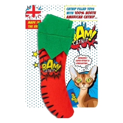 Jouet pour chat à l'herbe à chat BAM! Poivron de 14 cm