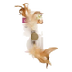 Jouet à plumes avec boule d'herbe à chat compressée