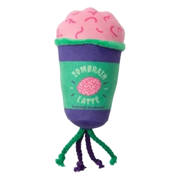 Jouet d'Halloween pour chat FuzzYard Zombrain Latte
