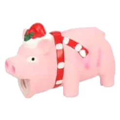 Jouet cochon de Noël en latex sonore pour chien