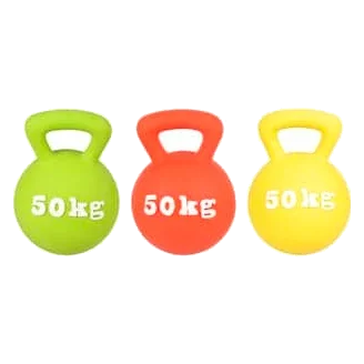 Jouet en latex Gym 50 kg pour chien, 15 cm