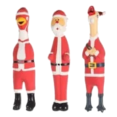 Père Noël en latex pour chien, 23 cm