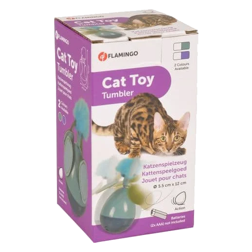 Jouet électronique rotatif à piles pour chat