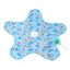 Jouet interactif pour chat en forme d'étoile avec plume, bleu