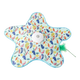 Jouet interactif pour chat en forme d'étoile avec plume, motif multicolore