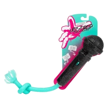 Jouet interactif pour chien FuzzYard Mic Drop avec corde et couineur