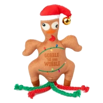 Jouet de Noël pour chat FuzzYard Gobble Til You Wobble en forme de dinde