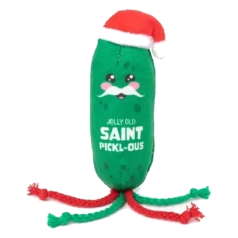 Jouet de Noël pour chat FuzzYard Jolly Old St Pickl-ous en forme de cornichon