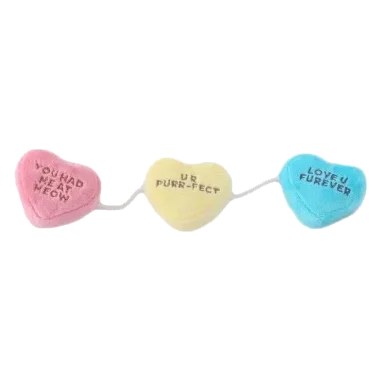 Jouet pour chat à l'herbe à chat FuzzYard Candy Hearts