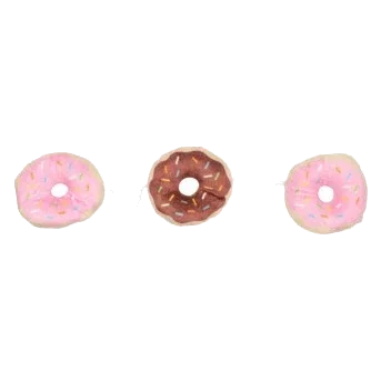Jouet pour chat à l'herbe à chat FuzzYard Donuts, lot de 3 sur ficelle