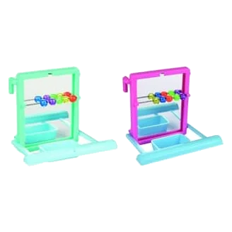 Miroir sur pied pour perruches