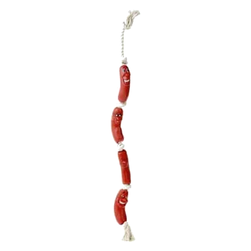 Jouet chien saucisse en vinyle avec corde Classic, 660 mm