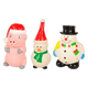 Jouets de Noël en latex sonores pour chien, lot de 3