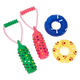 Jouets interactifs chien Classic Tug & Ring en vinyle, assortis