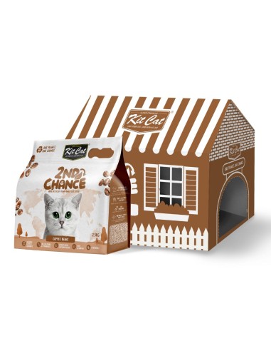 Litière agglomérante pour chat Kit Cat 2nd Chance café 7 L