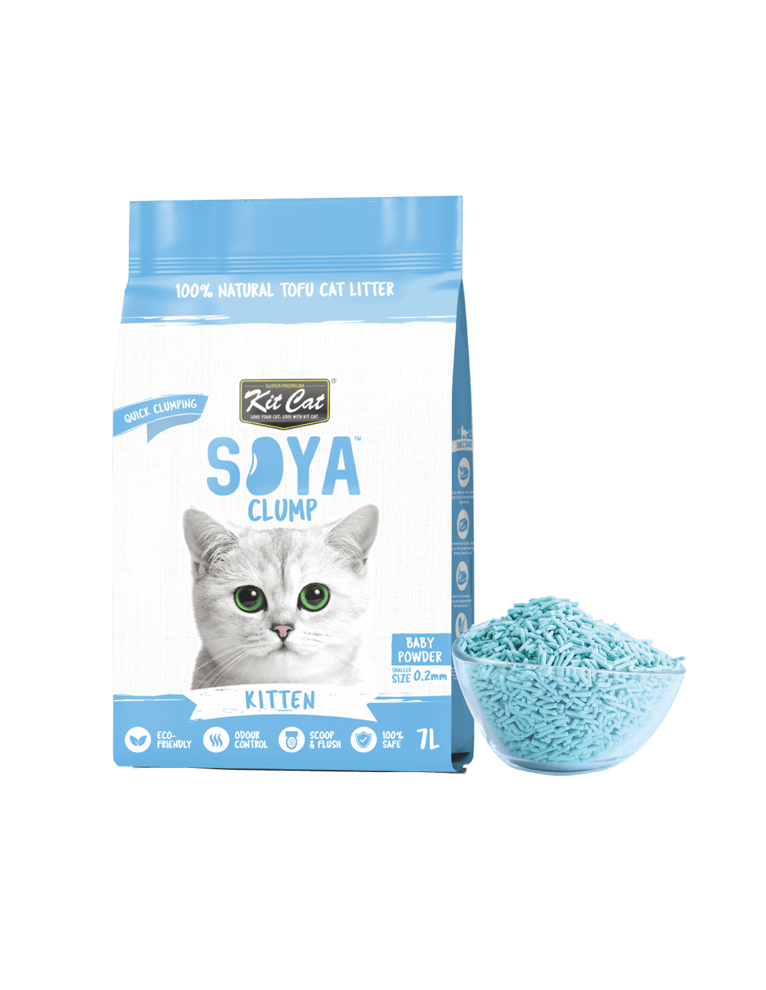 Litière chat Kit Cat Eco chatons, 7 L (2,5 kg)