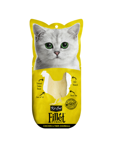 Friandise pour chat Kit Cat FilletFresh poulet et fibres 30 g