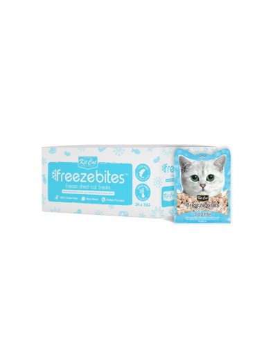 Friandise lyophilisée pour chat Kit Cat FreezeBites cabillaud 15 g
