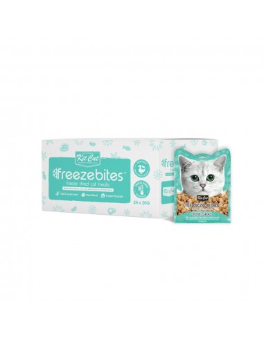 Friandise lyophilisée pour chat Kit Cat FreezeBites foie de canard 20 g