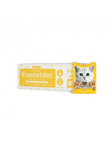 Friandise lyophilisée pour chat Kit Cat FreezeBites canard 15 g