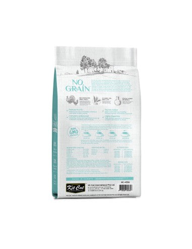 Croquettes pour chat sans céréales Kit Cat No Grain poulet et dinde, 10 kg