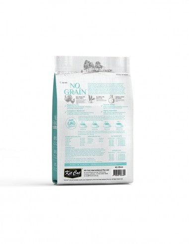 Croquettes pour chat sans céréales Kit Cat No Grain poulet et dinde, 1 kg