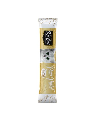 Friandise crémeuse pour chat Kit Cat PurrPuree poulet et fibres 60 g