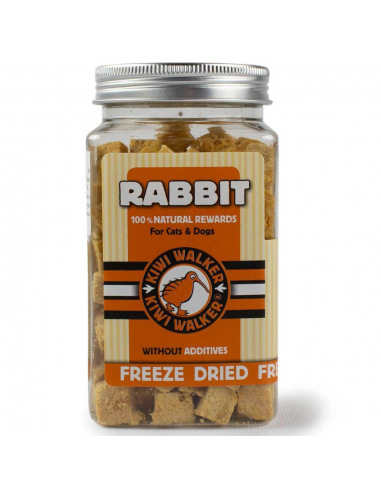 Friandises naturelles chien et chat Kiwi Walker lapin 75 g